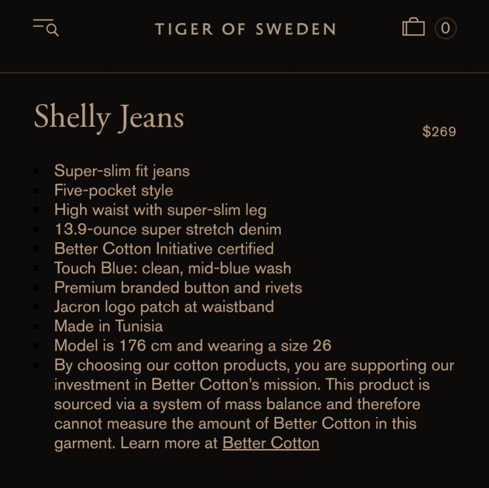 Tiger of Sweden Shelly High Waist Designer Jeans. Sz 26. - Picture 4 of 11